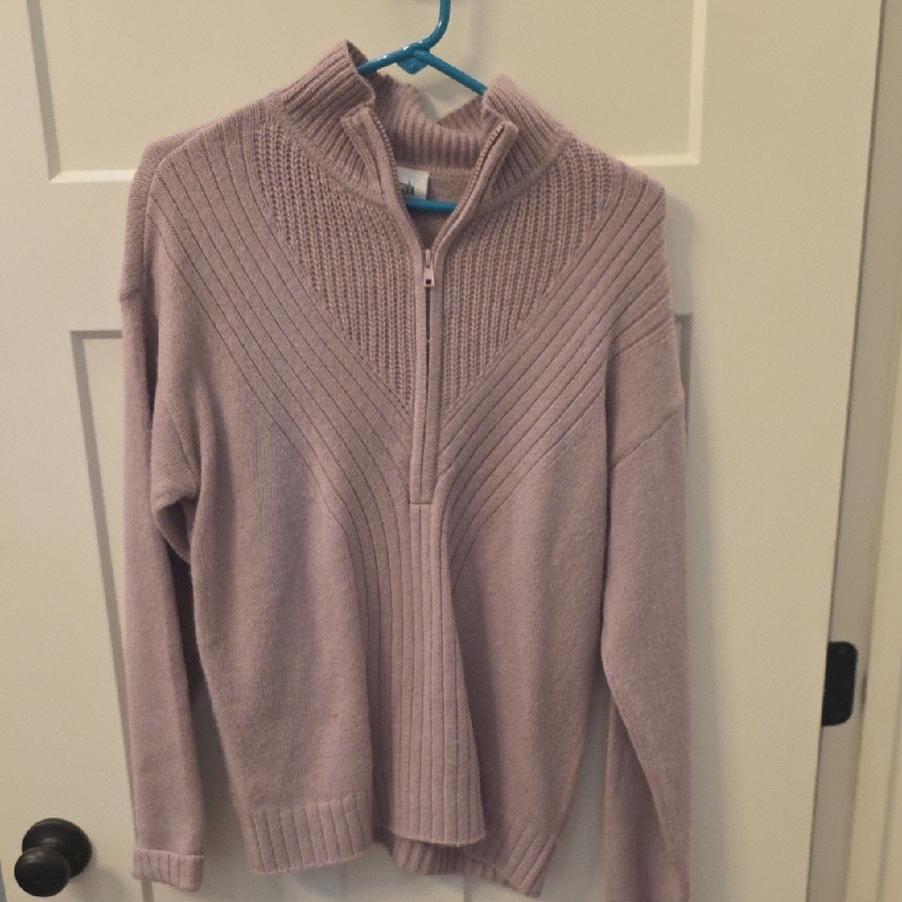 CAbi Light Purple Half-Zip Sweater